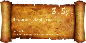 Brauner Szabina névjegykártya
