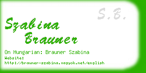 szabina brauner business card
